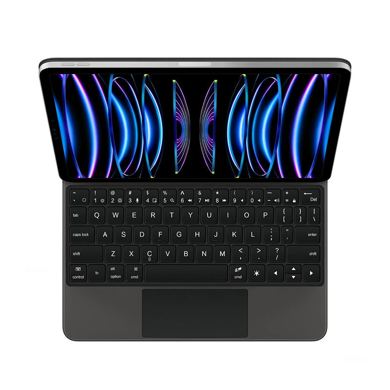 For iPad Air 11 M2 Multi-language Tablet Protective Keyboard Case with Touchpad Foldable Backlit Tablet Cover — view 5