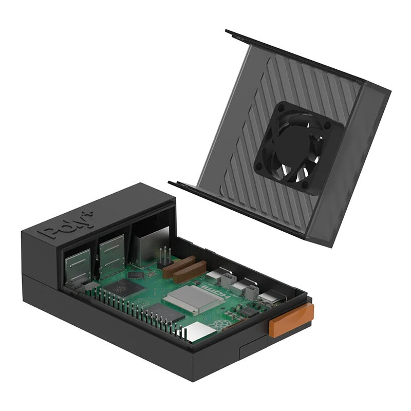 For Raspberry Pi 5 Case With Active Cooler Enhanced Protection Easy Assembly Perfect Fit Argon POLY Compatible with PWM Cooling Fans — view 5