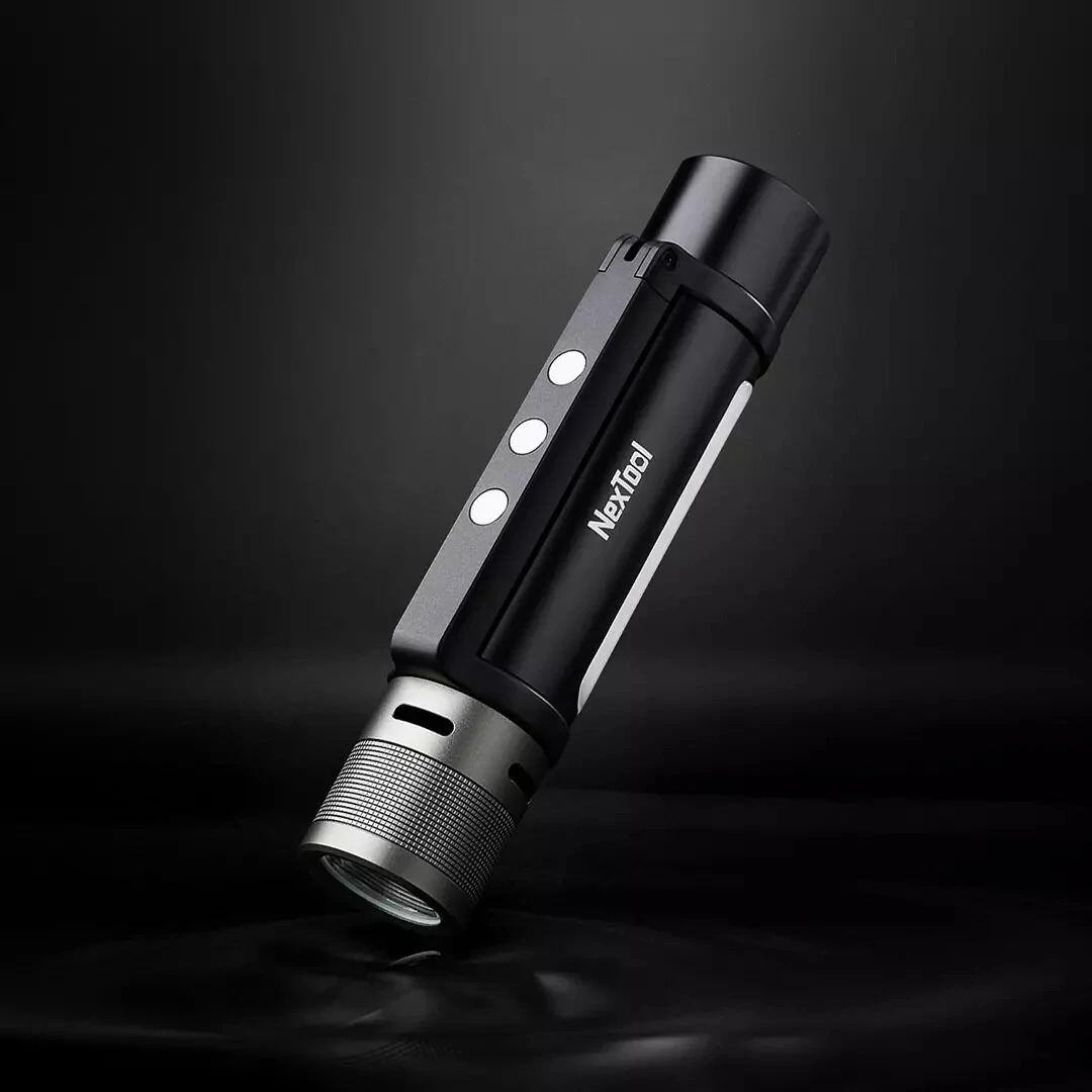 [FROM XIAOMI YOUPIN] NEXTOOL 6-in-1 1000lm Dual-light Zoomable LED Flashlight with High Decibel Alert USB-C Rechargeable Mobile Power Bank Magnetic Camping Work Light — view 3