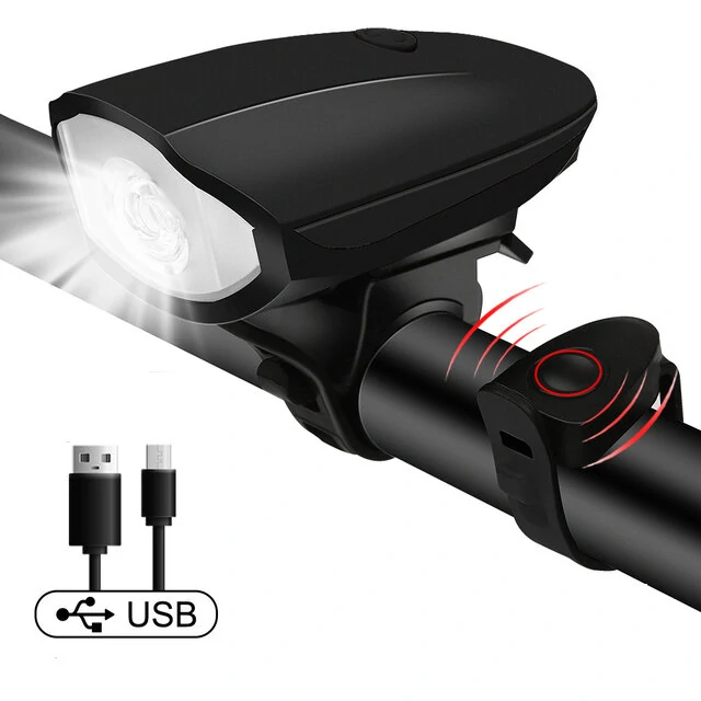 Front And Rear Bicycle Light With Horn MTB Bicycle Headlights Cycling Flashlight Signal Lamp Bike Accessory — view 2