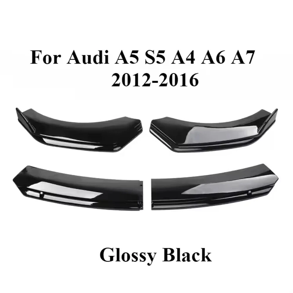 Front Bumper Splitter Lip Front Bumper Spoiler Diffuser Body Modification Kit For Audi A5 S5 A4 A6 A7 2012 2013 2014 2015 2016 — view 8