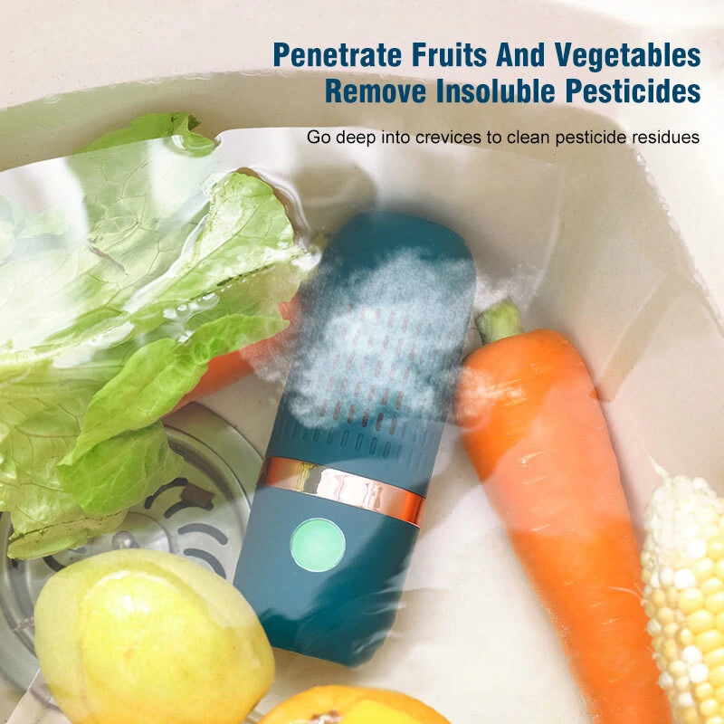 Fruit Vegetable Washing Machine Capsule Shape Wireless Food Purifier Household Pesticide Disinfection Vegetables Cleaner Machine — view 4