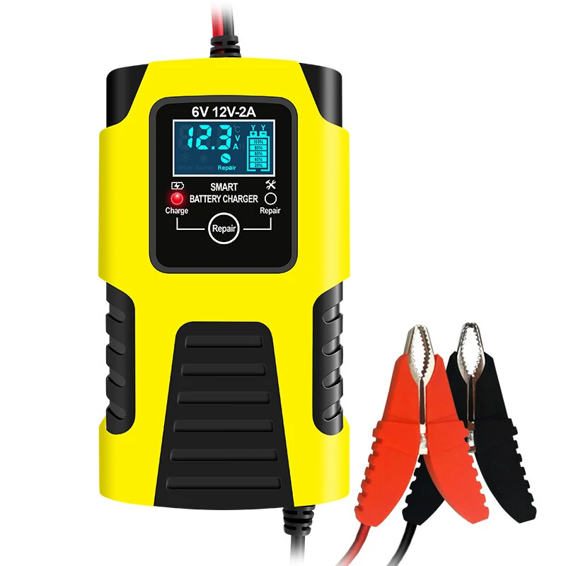 Fully Automatic Smart Car Battery Charger with LCD Display For 6V/12V 2AH-20AH Application Of Lead Acid Battery — Fully
