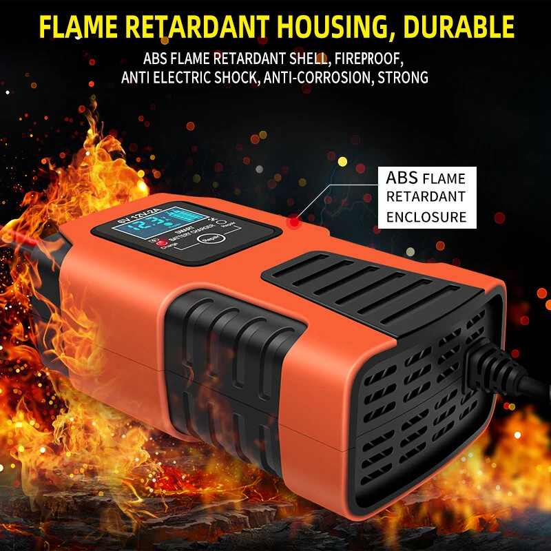 Fully Automatic Smart Car Battery Charger with LCD Display For 6V/12V 2AH-20AH Application Of Lead Acid Battery — view 10
