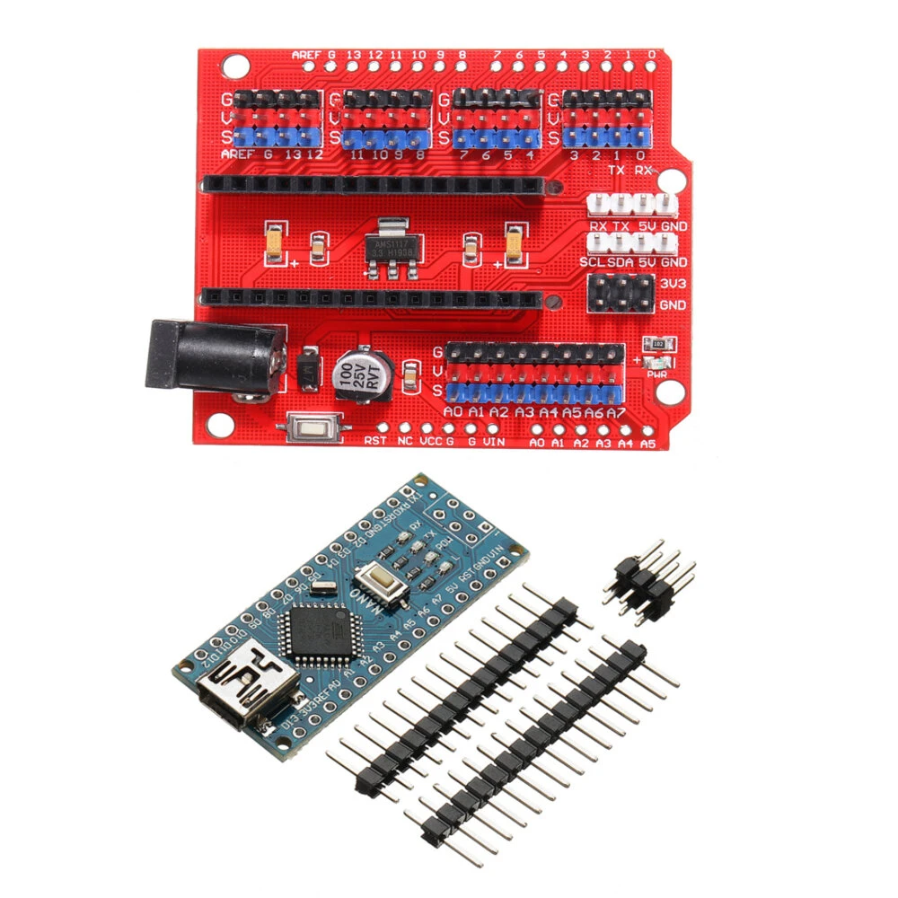 Funduino Nano Expansion Board + ATmega328P Nano V3 No Welding Geekcreit for Ardu — Geekcreit