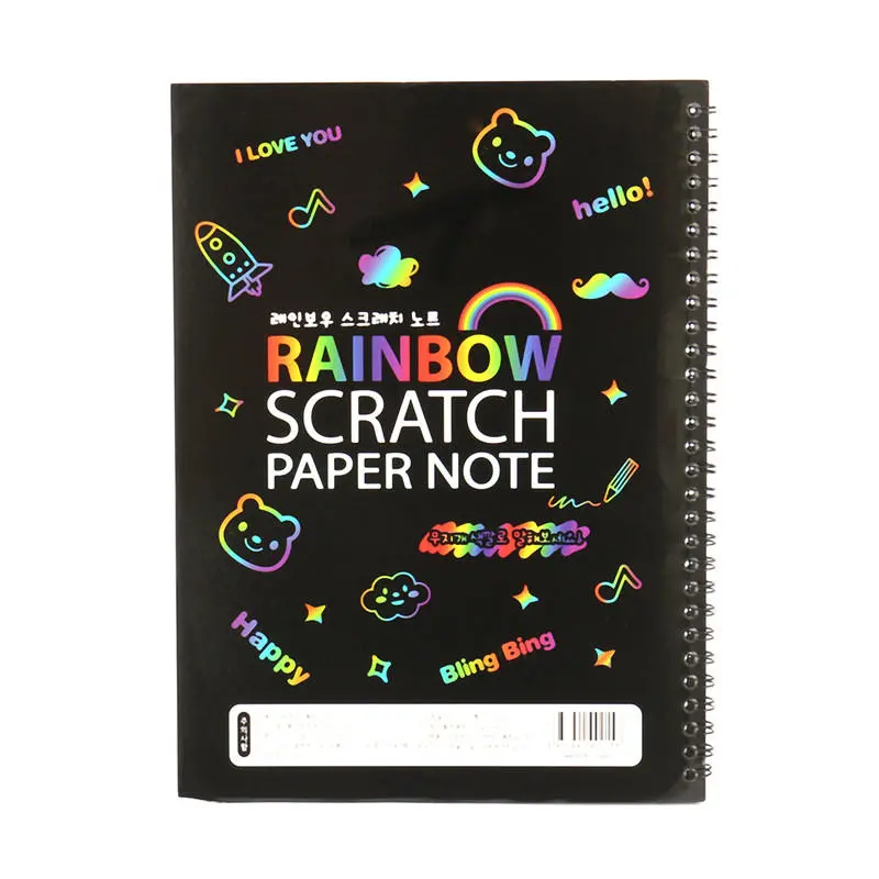 Funny Scratch Children Painting Notebook DIY Drawing Toy Big Blow Painting Children Educational Toys — Funny