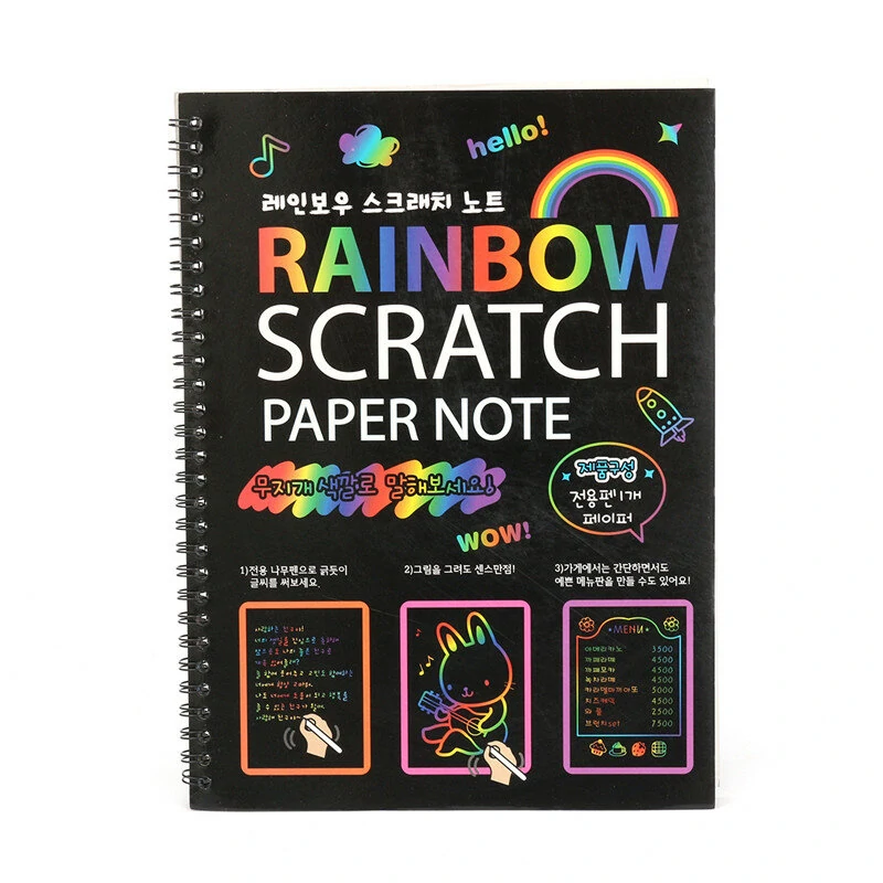 Funny Scratch Children Painting Notebook DIY Drawing Toy Big Blow Painting Children Educational Toys — view 5