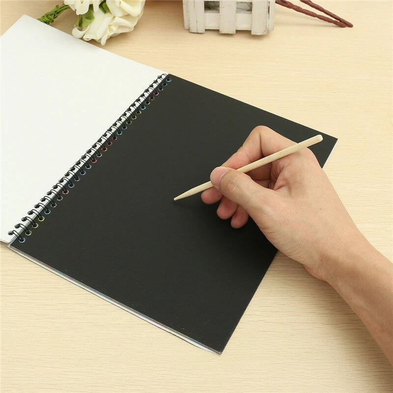 Funny Scratch Children Painting Notebook DIY Drawing Toy Big Blow Painting Children Educational Toys — view 6