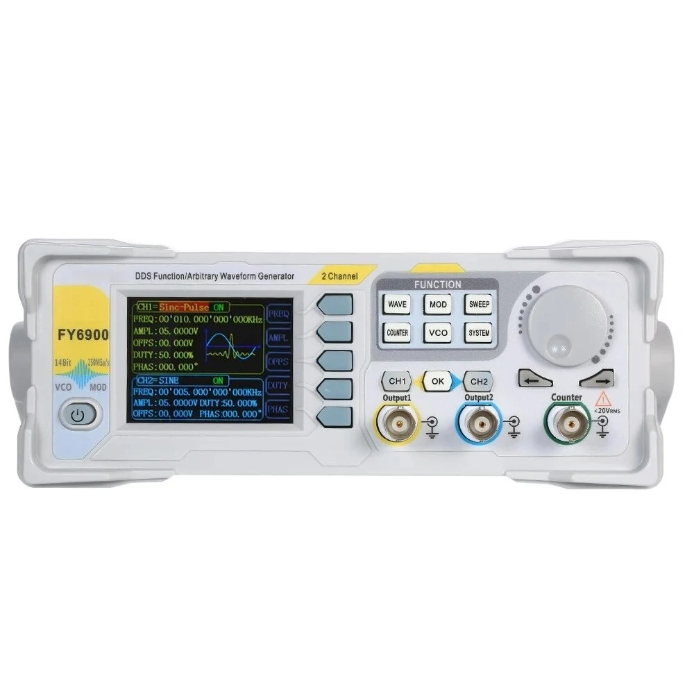 FY6900 100MHz Signal Generator High Precision Digital DDS Dual-channel Function Signal/Arbitrary Waveform Generator — view 3