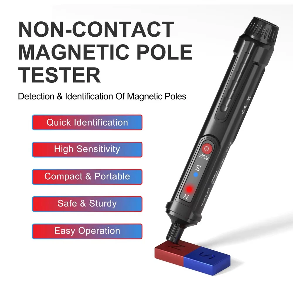 FY8851 Magnetic Polarity Tester Non-Contact Handheld High Sensitivity North South Pole Identification Compact Portable Easy Operation — view 2