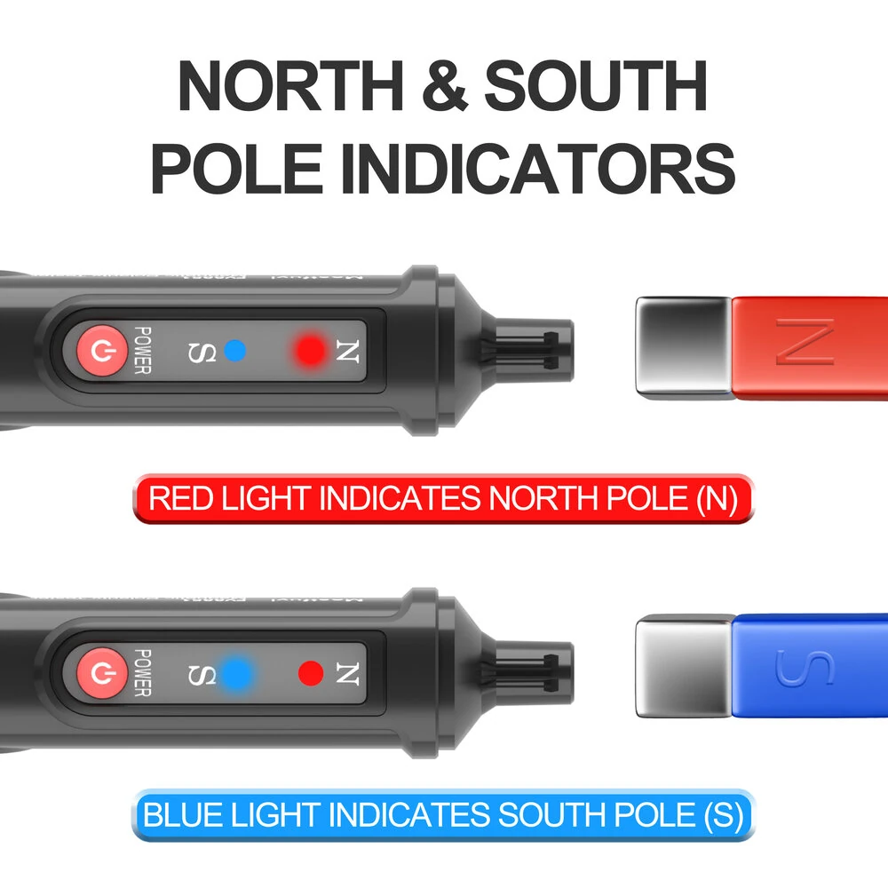 FY8851 Magnetic Polarity Tester Non-Contact Handheld High Sensitivity North South Pole Identification Compact Portable Easy Operation — view 4
