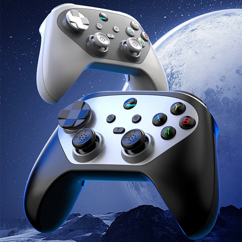 G6S Wireless bluetooth Game Controller with Hall Joysticks and Hall Trigger 6 Axis Gyro 1000Hz Turbo Macro for PC Switch Android iOS — view 3