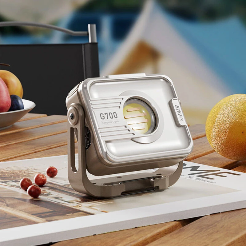 G700 LED Portable Lantern Built-in 6000mAh Battery USB Rechargeable Flashlight with Dual Light Source Floodlight LED Torch Outdoor Camping Lamp Maintenance Work Light — view 3