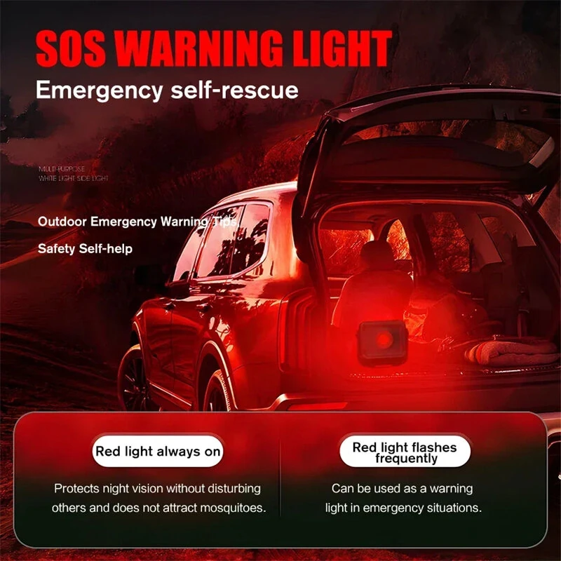 G700 LED Portable Lantern Built-in 6000mAh Battery USB Rechargeable Flashlight with Dual Light Source Floodlight LED Torch Outdoor Camping Lamp Maintenance Work Light — view 9