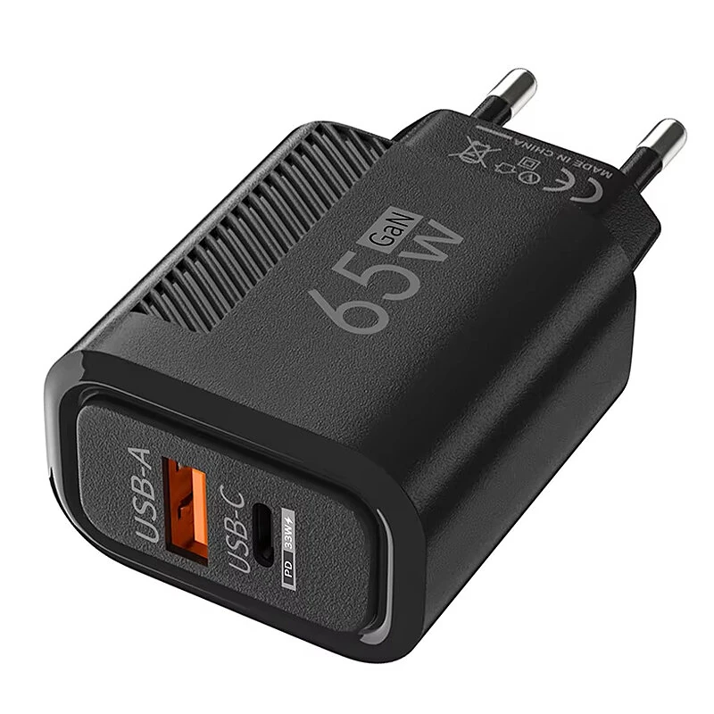 [GaN Tech] APD-180 2-Port USB PD Charger USB-A+USB-C PD QC3.0 Fast Charging Wall Charger Adapter EU Plug US Plug for iPhone 16 15 14 13 Pro for Samsung Galaxy Z Flip6 for Xiaomi Civi 4 Pro for Huawei Nova Flip — GaN
