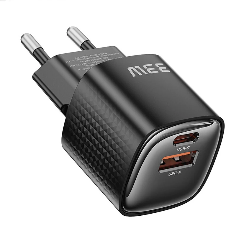 [GaN Tech] Toocki TC22331 33W 2-Port USB Charger USB-A+USB-C PD3.0 QC PPS Fast Charging Wall Charger Adapter EU Plug US Plug for iPhone 17 17 Pro 16 Pro Max 15 14 13 for Xiaomi 17pro for Huawei Mate XTs for Samsung for OPPO — Toocki