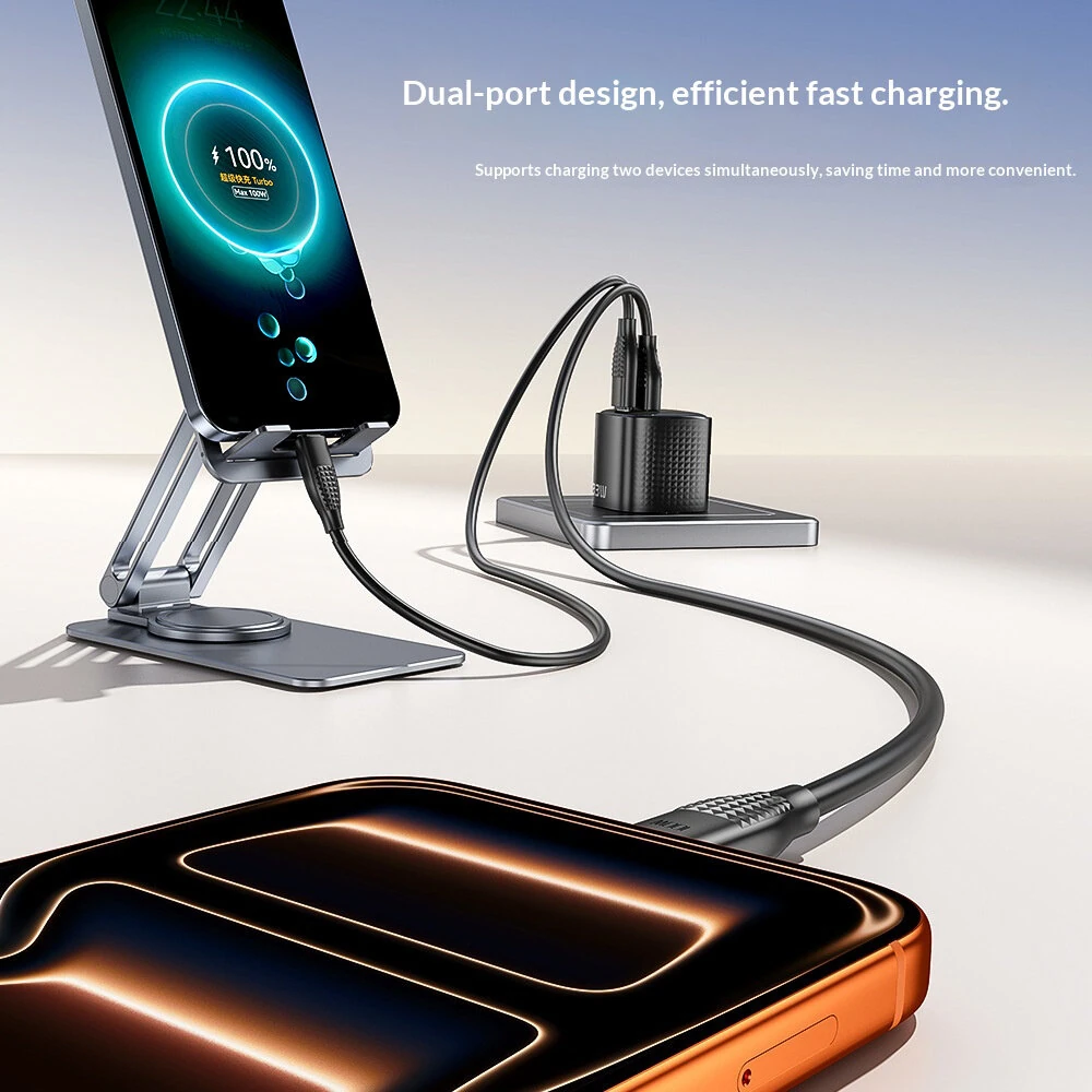 [GaN Tech] Toocki TC22331 33W 2-Port USB Charger USB-A+USB-C PD3.0 QC PPS Fast Charging Wall Charger Adapter EU Plug US Plug for iPhone 17 17 Pro 16 Pro Max 15 14 13 for Xiaomi 17pro for Huawei Mate XTs for Samsung for OPPO — view 7