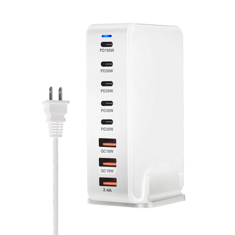 [GaN Tech]Bakeey 268W 8-Port USB PD Charger 3USB-A+5USB-C PD QC Fast Charging Desktop Charging Station EU Plug US Plug for iPhone 15Pro Max for Samsung Galaxy Flip5 for Huawei Mate60 Pro for Xiaomi 13pro — view 4