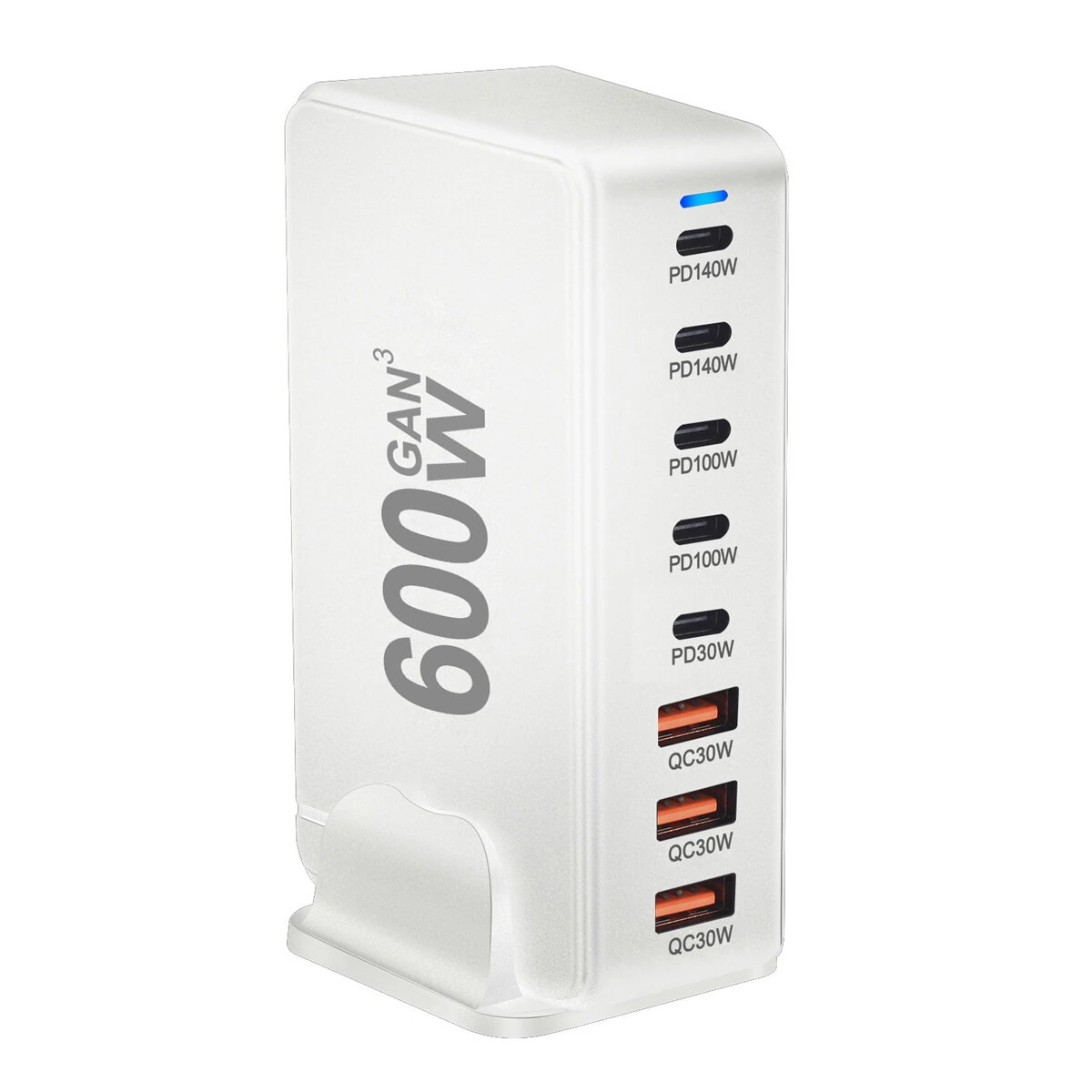 [GaN Tech]Bakeey YMX-600W 600W 8-Port USB PD Charger 5USB-C+3USB-A QC PD3.1 Fast Charging Desktop Charging Station EU Plug US Plug for iPhone 16 16 Pro 15 14 13 Pro Max for Xiaomi 15pro for Samsung Galaxy Z Flip6 — view 9