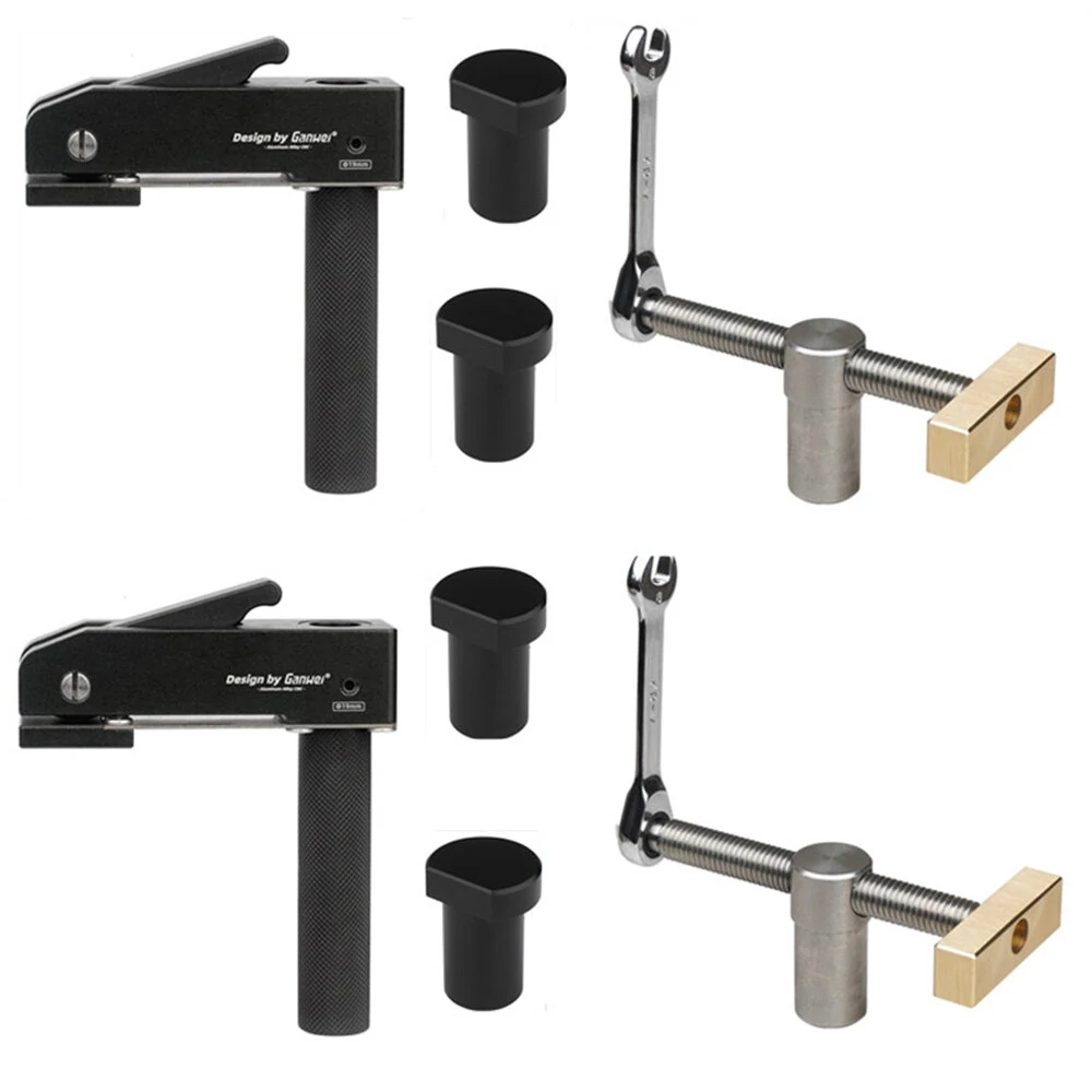 GANWEI Woodworking Desktop Quick Acting Hold Down Clamp Desktop Clip Fast Fixed Clip Toohr for Woodworking Benches 19/20MM Hole Tool — view 2