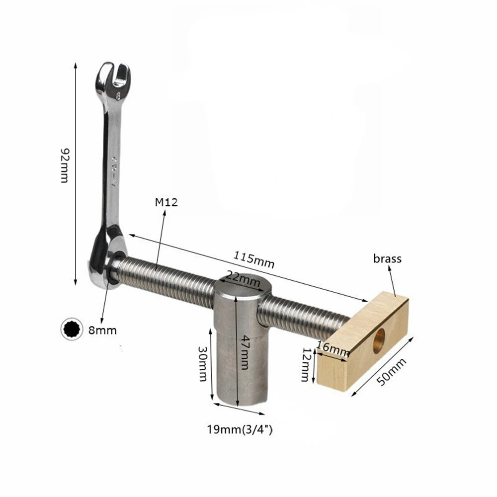 GANWEI Woodworking Desktop Quick Acting Hold Down Clamp Desktop Clip Fast Fixed Clip Toohr for Woodworking Benches 19/20MM Hole Tool — view 8