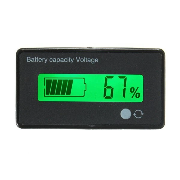 Geekcreit® 12V/24V/36V/48V 8-70V LCD Acid Lead Lithium Battery Capacity Indicator Digital Voltmeter — view 2