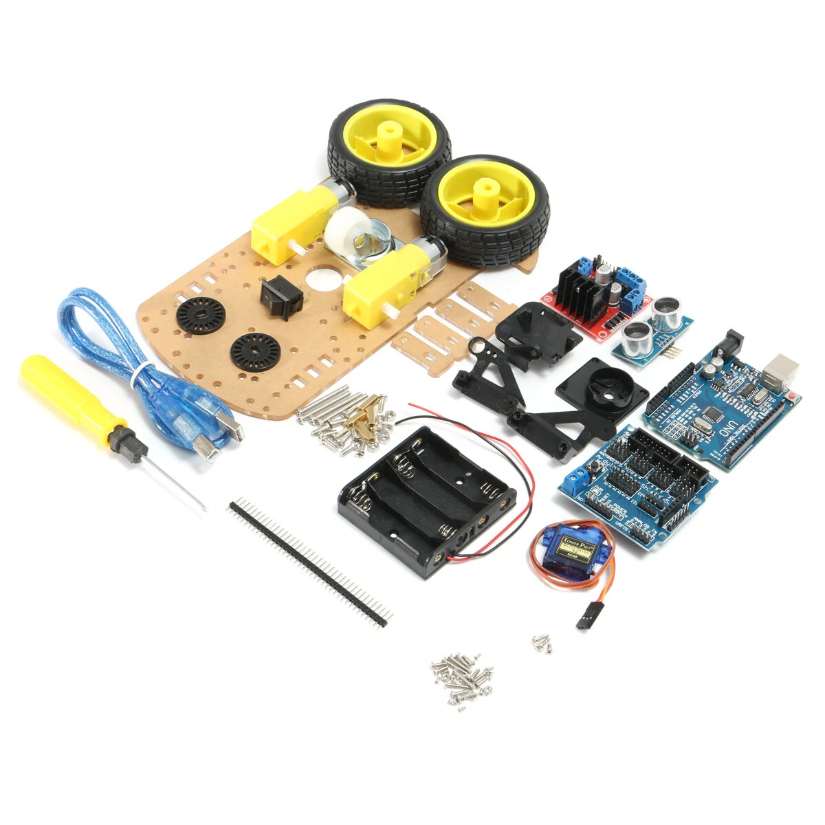 Geekcreit® DIY L298N 2WD Ultrasonic Smart Tracking Moteur Robot Car Kit — Geekcreit