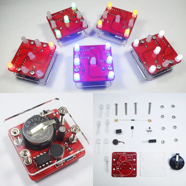 Geekcreit® DIY Shaking LED Dice Kit With Small Vibration Motor — Geekcreit