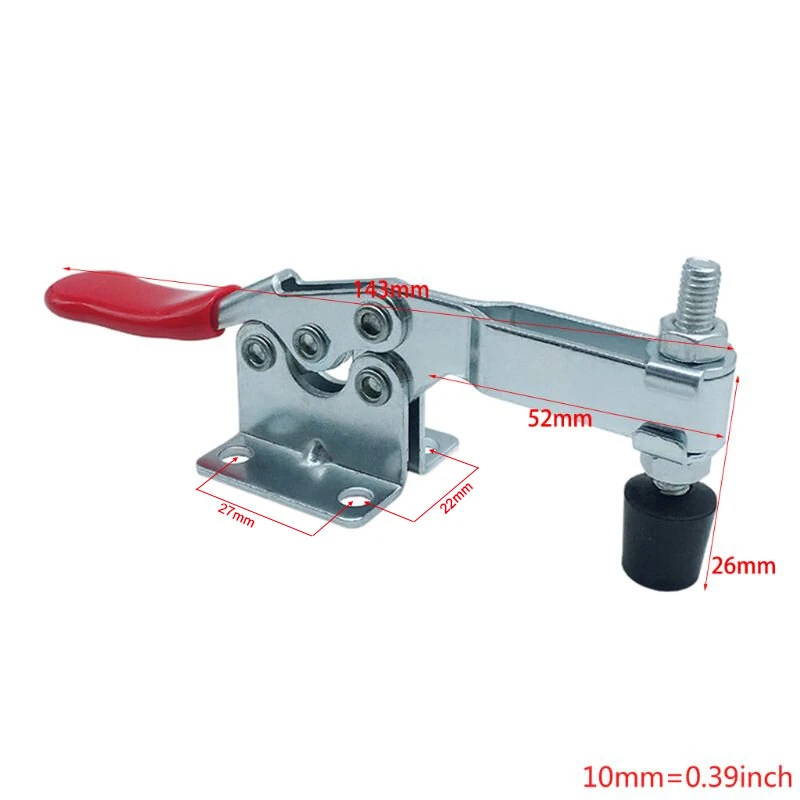 GH-201B Horizontal Toggle Clamp Quick Release Woodworking Fix Clip for Carpentry — view 3