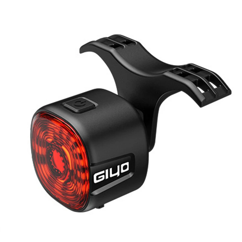 GIYO Bicycle Intelligent Brake Tail Light IP66 Waterproof 6 Light Modes Type-C High Brightness Bike Rear Light — view 2