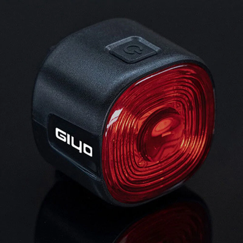 GIYO Bicycle Intelligent Brake Tail Light IP66 Waterproof 6 Light Modes Type-C High Brightness Bike Rear Light — view 3