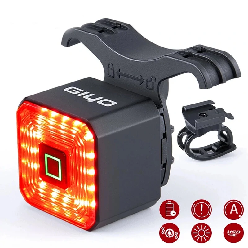 GIYO Smart Bike Taillight 350mAh Battery Waterproof 6 Light modes 26g Lightweight Mini Bicycle Back Light — view 2