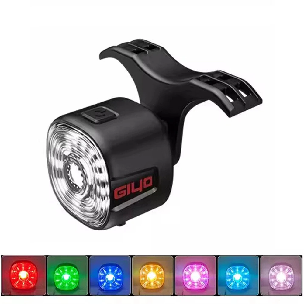GIYO Smart Brake Sensing RGB Bicycle Taillight Waterproof Warning Flash Lamp USB Charge Bike Rear Light for Outdoor MTB Night Riding Safting — view 2