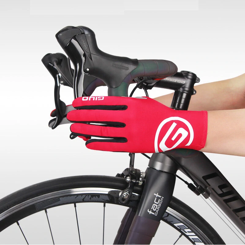 Giyo Wind Breaking Cycling Full Finger Gloves Touch Screen Anti-slip Bicycle Fabric Mittens MTB Road Bike Long Glove — view 10