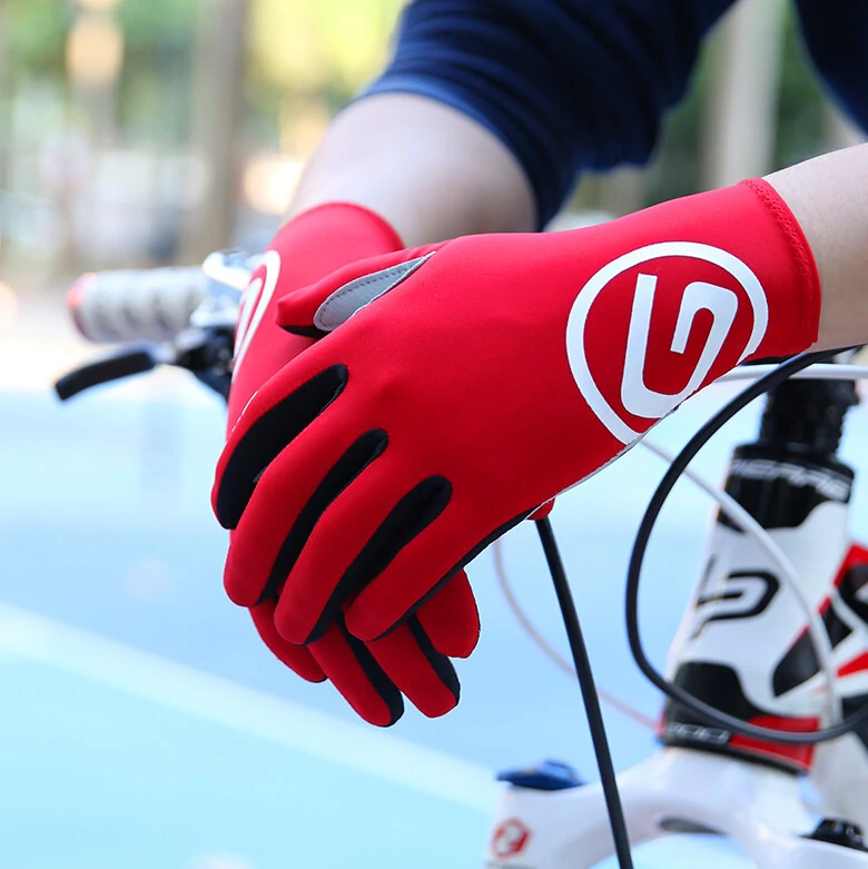 Giyo Wind Breaking Cycling Full Finger Gloves Touch Screen Anti-slip Bicycle Fabric Mittens MTB Road Bike Long Glove — view 8