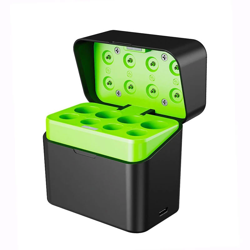 GONODY GD-LCD8100 1.5V AA/AAA Rechargeable Lithium-ion Battery with Smart LCD Display Type-C Rechargeable Battery Charger Box
