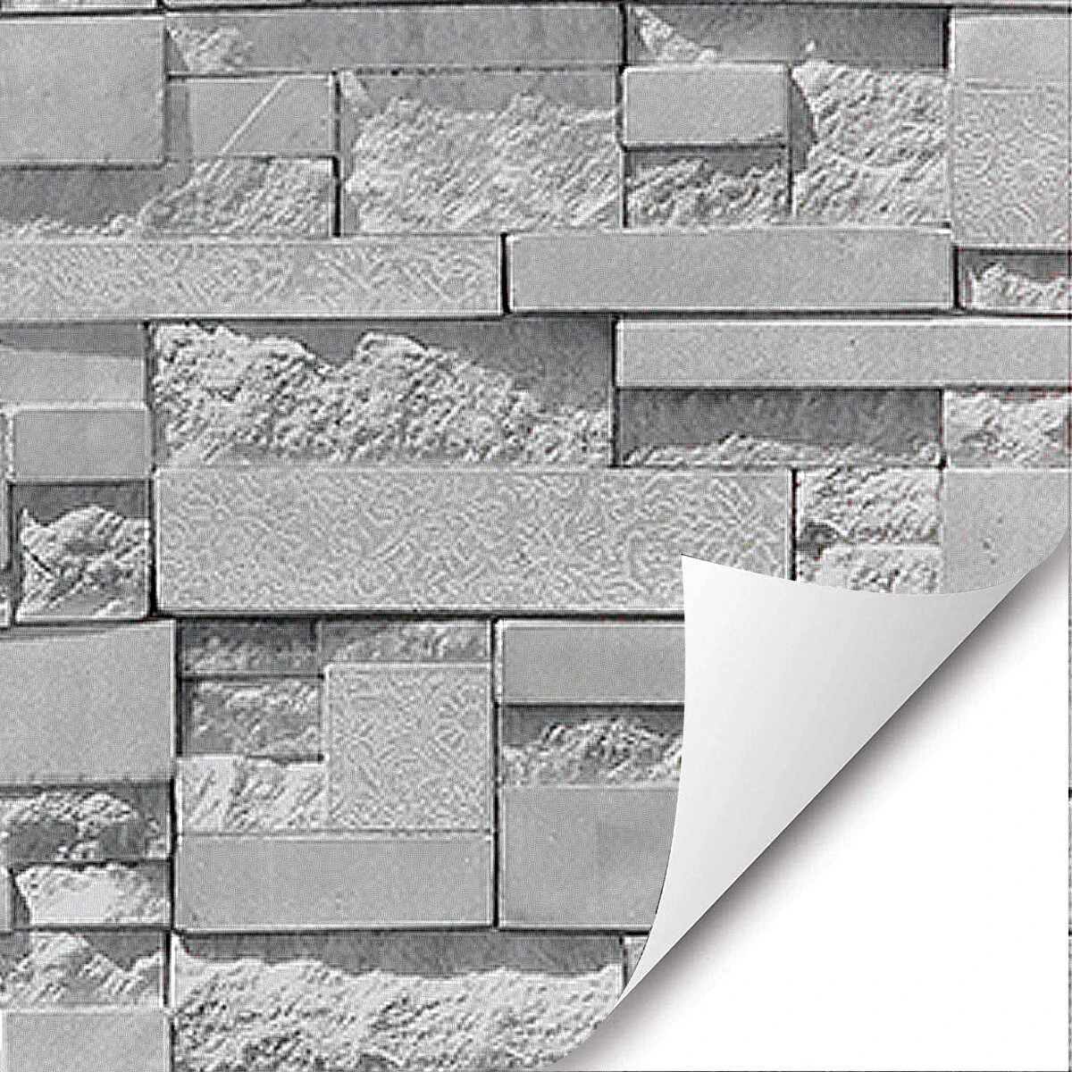 Gray Wallpaper Sticker Wall Cloth Wallpaper Self-Adhesive Waterproof Pvc Retro B — view 2