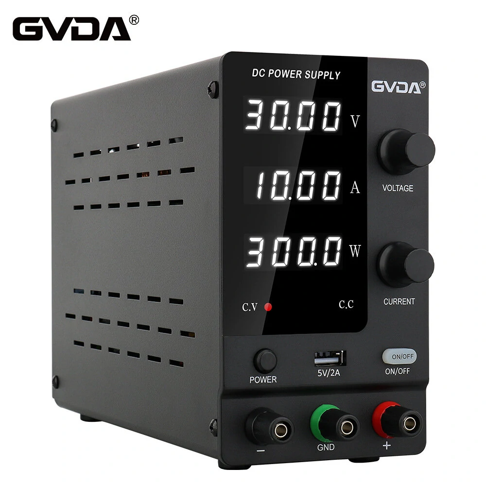 GVDA Digital DC Power Supply Adjustable DC Regulated Switchable Laboratory Bench Power Source Stabilizer Voltage Regulator — view 6