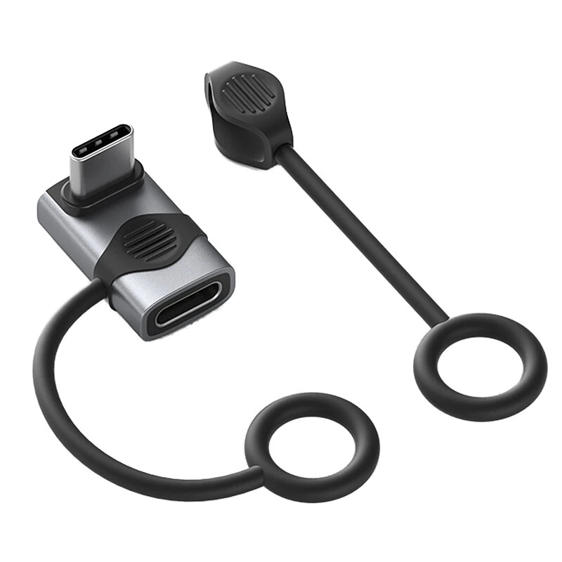 Hagibis 240W USB-C to C Adapter with Lanyard 80Gbps 90 Degree Converter 8K Video USB4 Adapter for MacBook iPhone 16 Pro Tablet