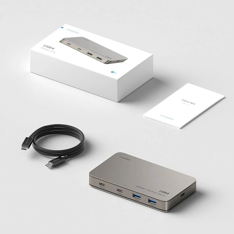 Hagibis BD246A USB4 Docking Station 7-in-1 USB Hubs Splitter Adapter with 10Gbps USB-A*2 / 10Gbps USB-C*2 / PD100W / 8K60Hz HD / 20Gbps DP1.4 for PC Laptop Computer — view 7