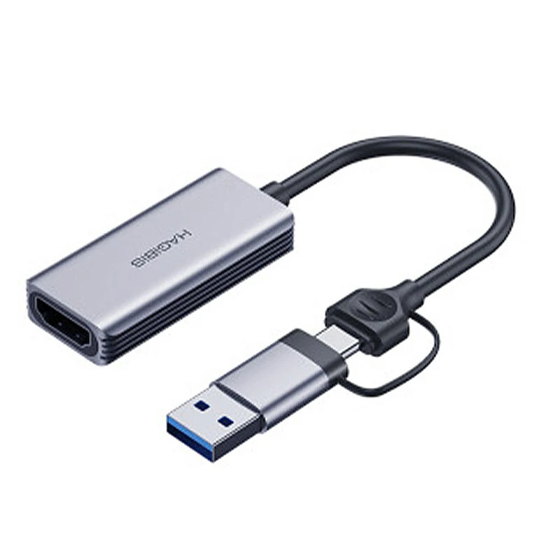 HAGiBiS USB 3.0 Video Capture Card HD to USB/Type-C Game Grabber Record 1080P/60Hz Aluminum Alloy Shell MS2130 for Switch Xbox PS4/5 Live Broadcast — view 2