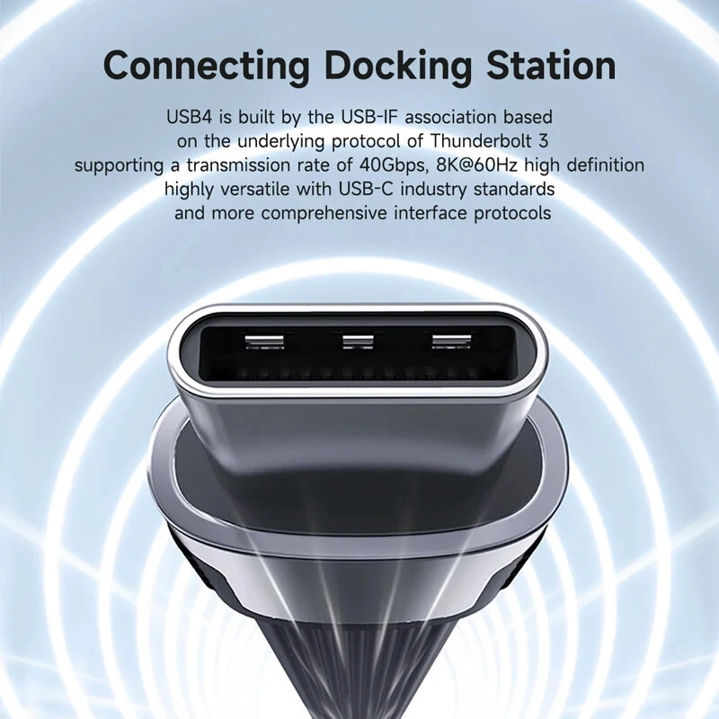 Hagibis USB4 Data Cable 40Gbps USB C to C Short Cable PD 240W 8K 60Hz for TB3/4 15 Pro Max SSD Power Bank — view 4