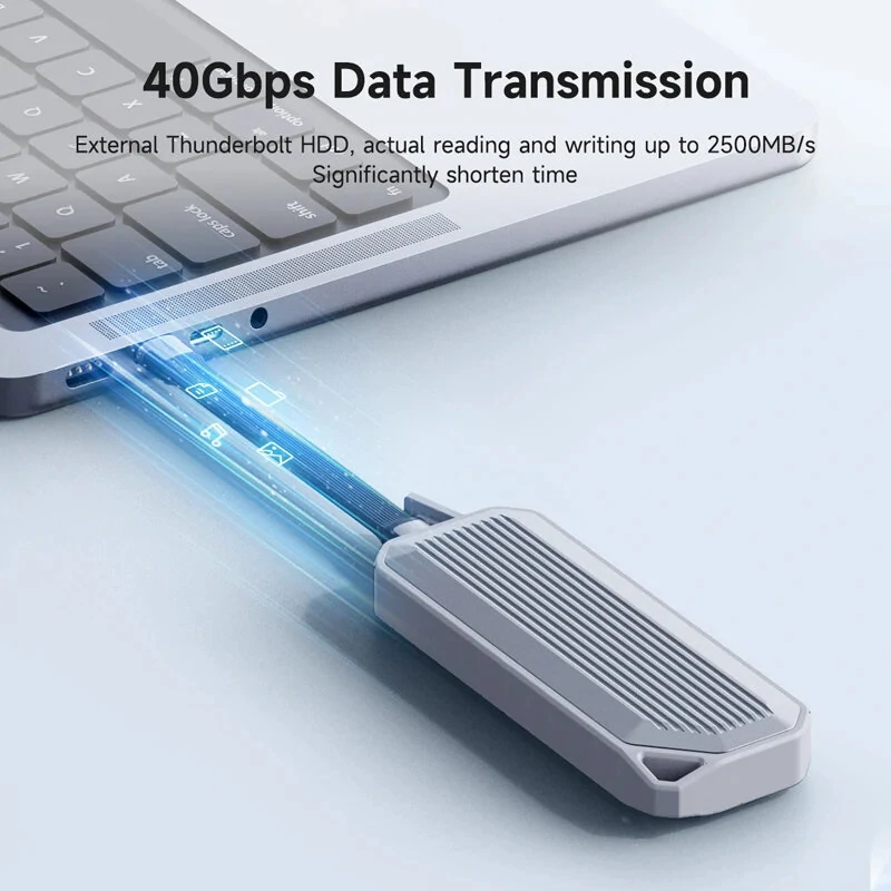 Hagibis USB4 Data Cable 40Gbps USB C to C Short Cable PD 240W 8K 60Hz for TB3/4 15 Pro Max SSD Power Bank — view 5