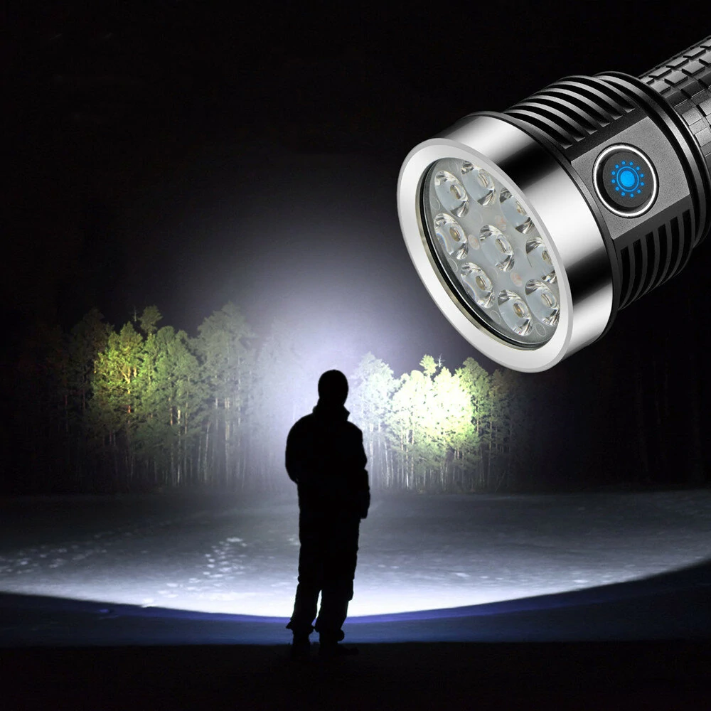 HAIKELITE H9 9*LH351D LED Strong Light Flashlight High Powered 26800 Battery Portable Torch Type-C Rechargeable LED Lamp Outdoor Hiking Camping Hunting Search Light — view 10
