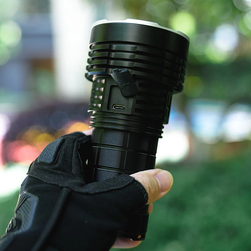 HAIKELITE HK05 5*SFN60 30000LM 1000M Long Range Powerful LED Flashlight with 3*21700 Battery Type-C USB Rechargeable High Power Output Strong LED Torch — view 9