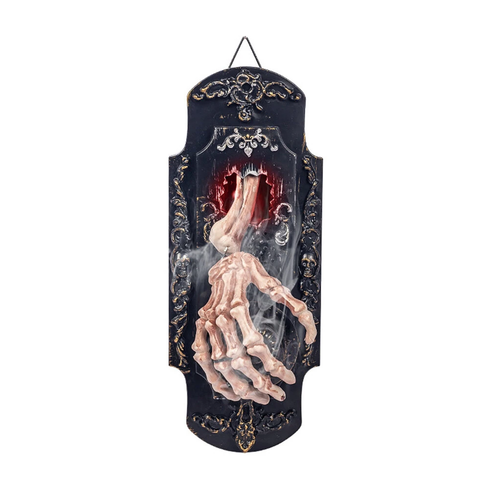Halloween Spooky Doorbell Sensor Spray Door Lock Luminous Audible Touch Sound Induction Venue Layout Haunted House — Halloween