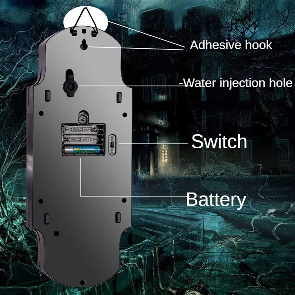 Halloween Spooky Doorbell Sensor Spray Door Lock Luminous Audible Touch Sound Induction Venue Layout Haunted House — view 7