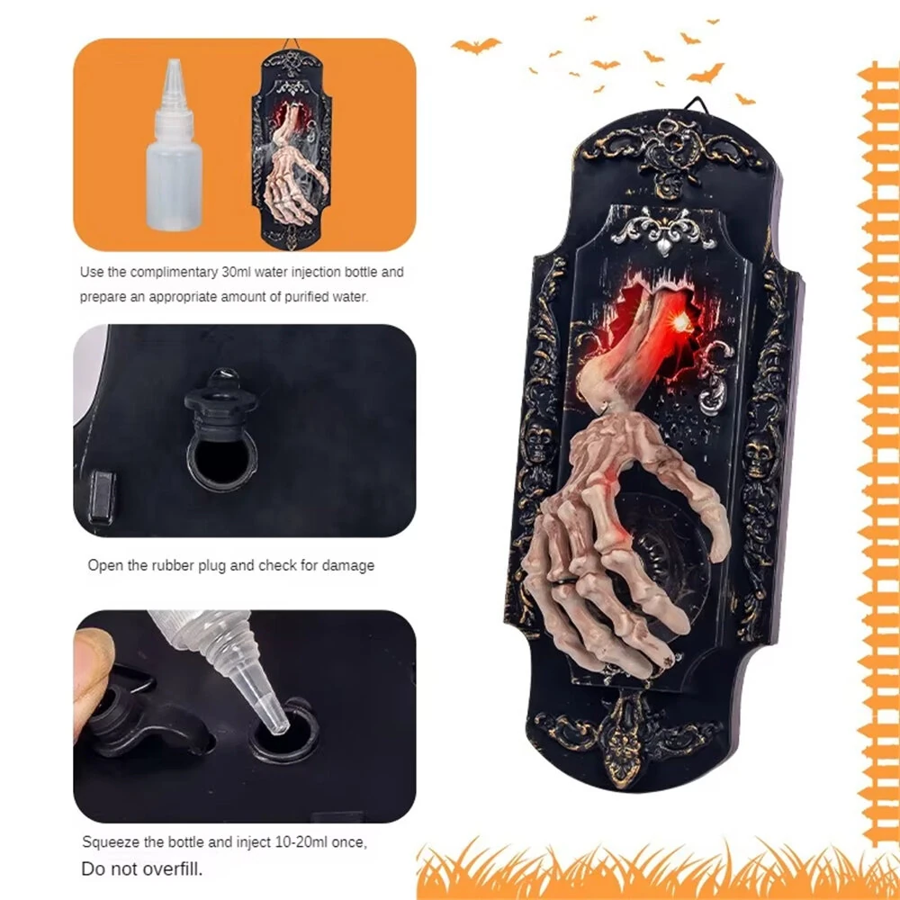 Halloween Spooky Doorbell Sensor Spray Door Lock Luminous Audible Touch Sound Induction Venue Layout Haunted House — view 8