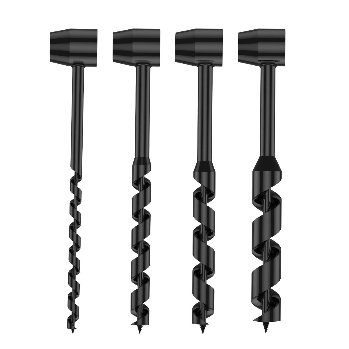 Hand Drill Carbon Steel Manual Auger Drill Portable Manual Survival Drill Bit Self-Tapping Survival Wood Punch Tool 4 Size Options Available — view 2