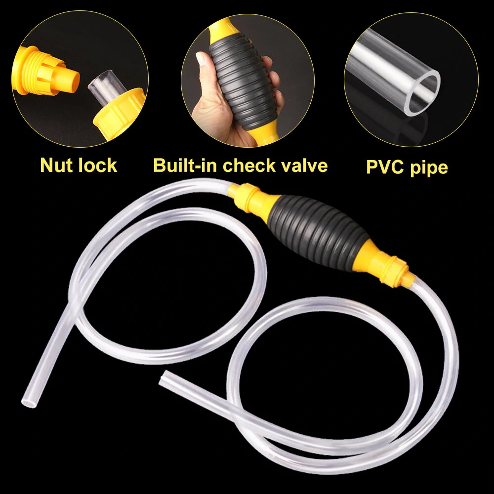 Hand Fuel Pump Car Fuel Tank Sucker Oil Transfer Fuel Pump Petrol Diesel Liquid Manual Pump Syphon Fuel Saver for Gas Gasoline — view 3